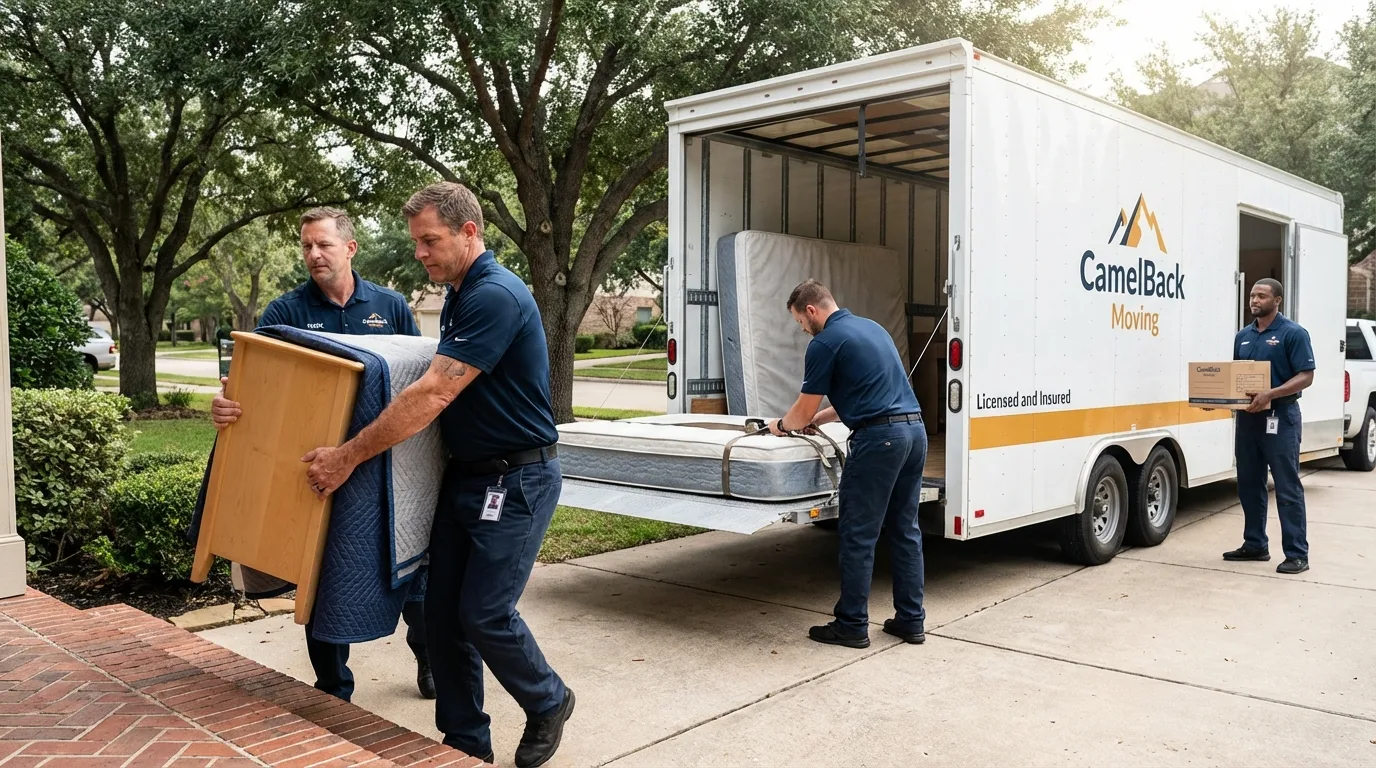 Crew loading residential truck for cross-state move from National Park, NJ
