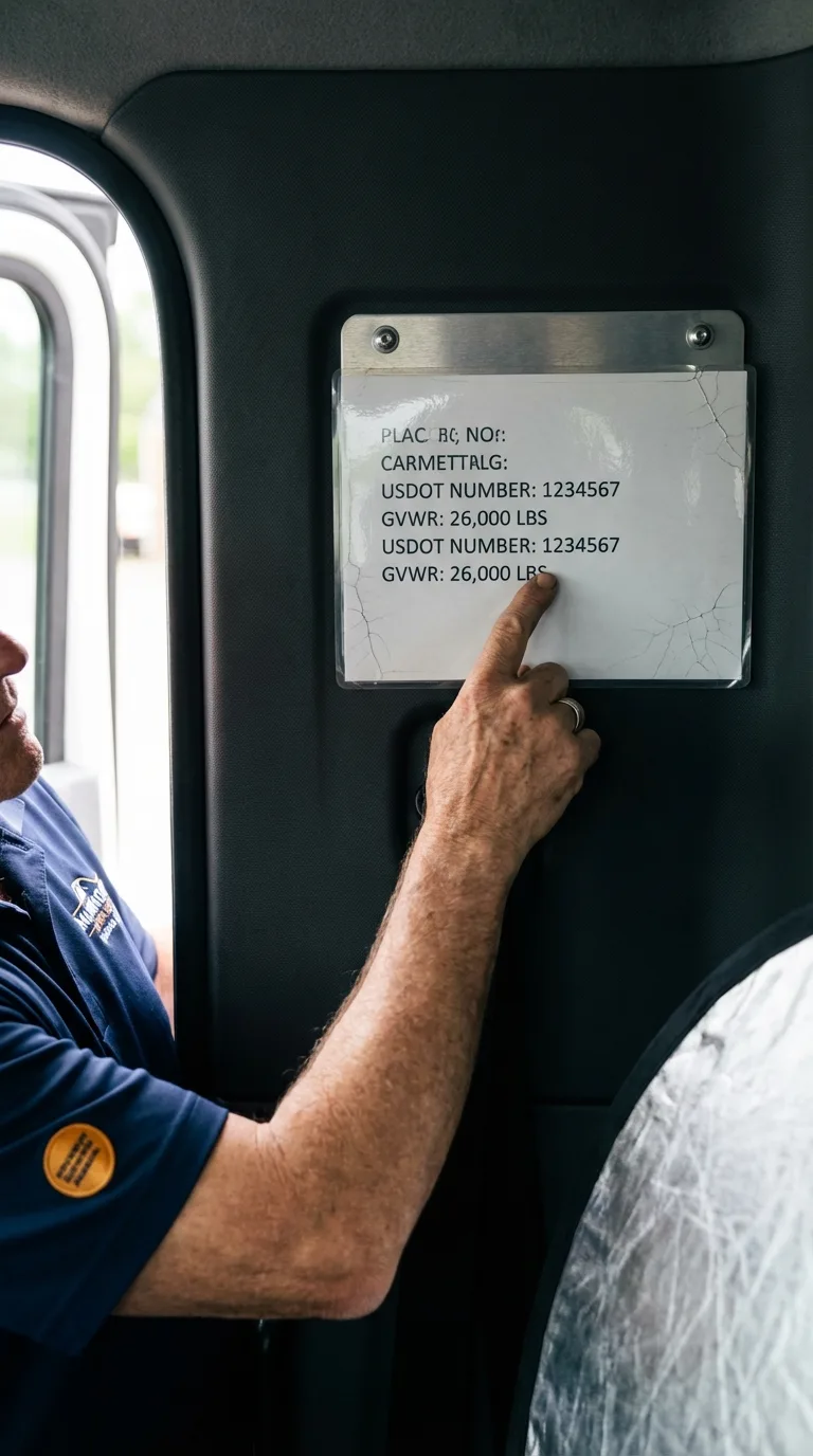 USDOT licensing placard verification in National Park